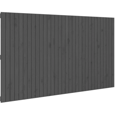 Image of vidaXL Wall Headboard Grey 204x3x110 cm Solid Wood Pine