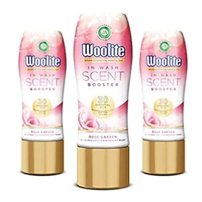 Image of Air Wick in Wash Scent Booster for Home Fabric Rose Garden with Red Fruits and Powdery Musk, Pack of 12 300ML