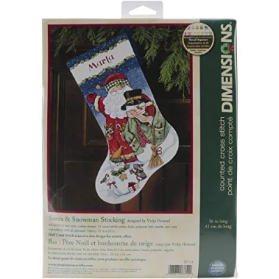 Image of DIMENSIONS 8714 Santa and Snowman, Multi Colour,41 cm