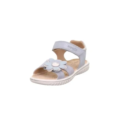 Image of Superfit Sparkle Sandals for kids, Size: 8K, Hellblau/silber Suede