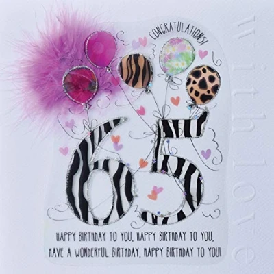 Image of WJB Cloud 9 65th Birthday Card for Her