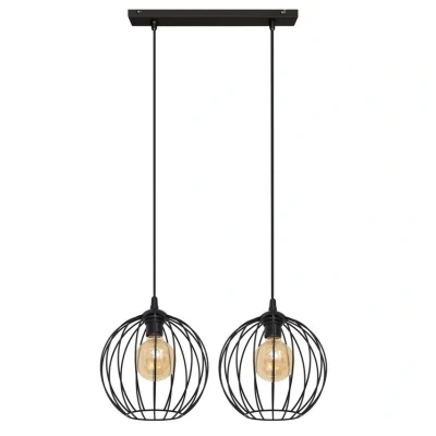 Image of HELAM Cumera pendant light 2 bulb long, Ø lampshades 30 cm