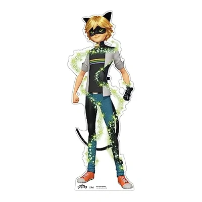 Image of Star Cutouts SC4228 Cat Noir Transformation Mini Cardboard Cut Out Miraculous: Tales of Ladybug &amp;