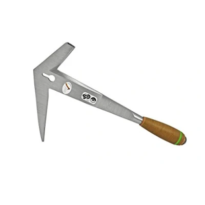 Image of FREUND Slate Hammer, Rheinish Design, Right, Leather Handle, handforged, Nail Puller