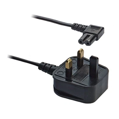 Image of 3M Figure Fig of 8 IEC C7 Mains Power Lead Cable Right Angled