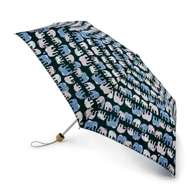 Image of Fulton Eco Planet UV Marching Elephants Print Umbrella