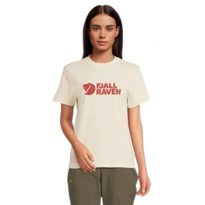 Image of Fjallraven Women&#039;s Fjällräven Logo Tee W T Shirt, Chalk White, S