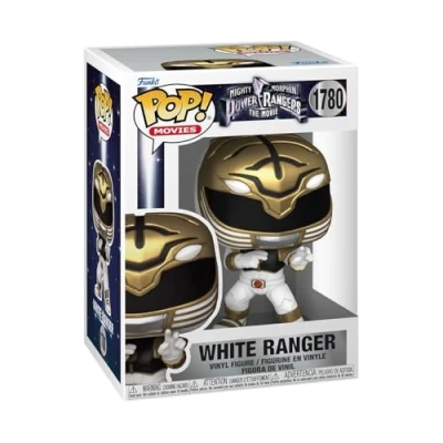 Image of Funko Pop! Movies: Mighty Morphin Power Rangers Movie White Ranger Collectable Vinyl Figure Gift Idea Official Merchandise Toys for Kids &amp; Adults Movies Fans Model Collectors