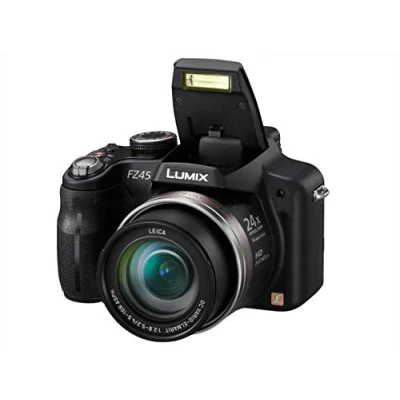 Image of Panasonic Lumix FZ45 14.1MP Digital Camera Black (3.0 inch TFT LCD Display, LEICA DC Lens with 25mm Wide angle and 24x Optical Zoom) (Renewed)