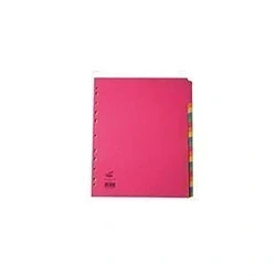 Image of Concord Bright Subject Dividers Europunched 20 Part Extra Wide A4 Assorted Ref 52399