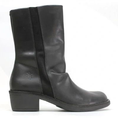 Image of Mecy092Fly Rug Oiled Suede Women&#039;s Zip Up Mid Calf Boots