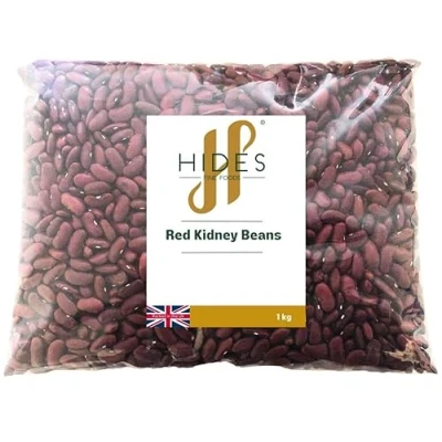 Image of Hides Fine Foods Red Kidney Beans 1kg GMO Free Suitable for Vegetarians Cooking Soups Cassoulet Stews Salads Supports Digestive Health