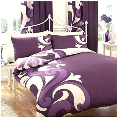 Image of GC GAVENO CAVAILIA Floral Duvet Cover Double Reversible Paisley Bedding Set Berry Bed Sets