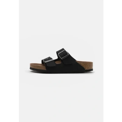 Image of Birkenstock Arizona Earthy Mules, Size: 9, Black High quality imitation leather