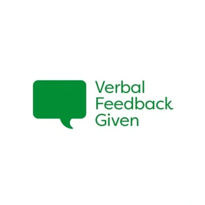 Image of SuperStickers Assessment Stamper for teachers: Verbal Feedback Given Green Ink