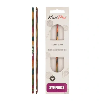 Image of KnitPro KP20720 3 3.5 mm Symfonie Crochet Double Ended Hooks, Multi Color
