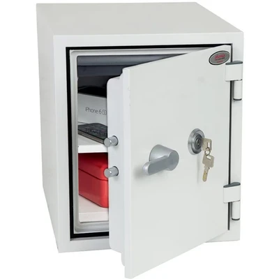 Image of Phoenix Safe Company FS1282K Titan Fire &amp; Security Key Locking Twin Bolts White Paint Finish 25 Litre Capacity 34kg