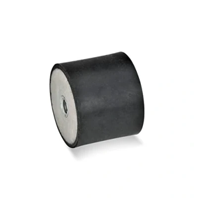 Image of Ganter Grade Elements Bump Stop GN 351 with 2 Female Threads Natural Rubber, Black, 50 40 M10 EE 55