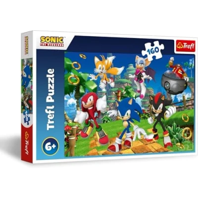 Image of Trefl Sonic The Hedgehog 160 Piece Jigsaw Puzzles For Kids Cartoon Character Puzzle Children Ages 6+