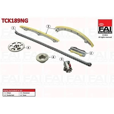 Image of 14401PNA004 Timing chain Kit FAI AutoParts TCK189NG with gears, without gaskets/seals Simplex, Low noise HONDA: Accord 7 Limousine