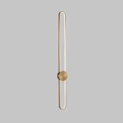 Image of Klobvtt Modern Wall Sconce Lighting Long Strip Light Fixture LED Copper Lamp Linear Hardwired Sconces Minimalist for Living Room Bedroom Indoor Wash Lights