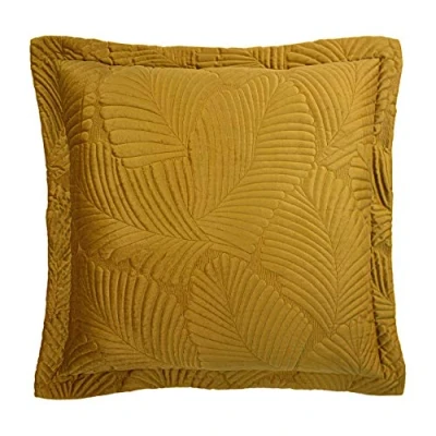 Image of Paoletti Palmeria Feather Filled Cushion, Gold, 60 x 60cm