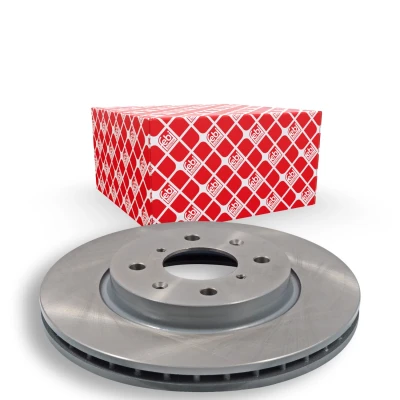 Image of 5531168L00 Brake disc FEBI BILSTEIN 108497 Front Axle 256mm 22mm 4 Hole 100mm internally vented Coated SUZUKI: SWIFT 4, 3