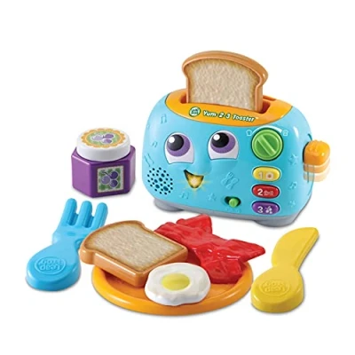 Image of LeapFrog Yum 2 3 Toaster, Learning Toy with Sounds and Colours for Sensory Play, Educational Toys Kids, Preschool Toys, Pretend Play Boys Girls Aged 1, &amp; Years, English Version