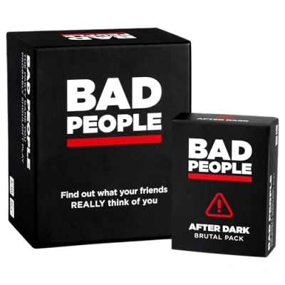 Image of BAD PEOPLE Party Game + After Dark Expansion Set Hilarious Adult Card for Fun Parties and Board Games Night with Your Group Find Out What Friends Really Think of You