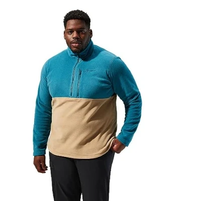 Image of Berghaus Men&#039;s Prism Polartec Interactive Fleece Jacket Added Warmth Smart Fit Durable Design, Deep Ocean/Kelp, XL