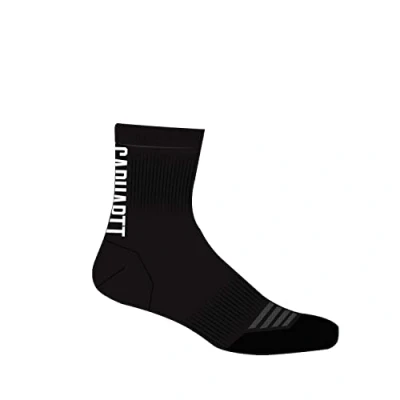 Image of Carhartt Men&#039;s Force Midweight Logo Short Crew Sock 3 Pack, Black, Medium (Pack of 3)