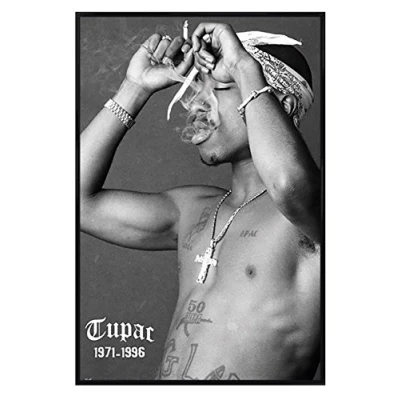 Image of Tupac Smoke Gloss Black Framed Maxi Poster 61x91.5cm