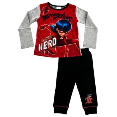Image of Girls Ladybug Miraculous Pyjamas (5 6 Years, Hero)
