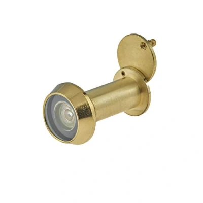 Image of Door Viewer Polished Brass Peepholes or Peek Holes Chubb Security 8V001 Type Wide Angle