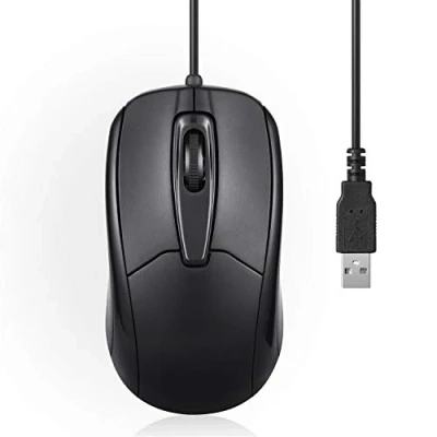 Image of Perixx PERIMICE 209U Wired USB Mouse with Scroll Wheel for Left or Right hand Use, Computers and Laptops, Black