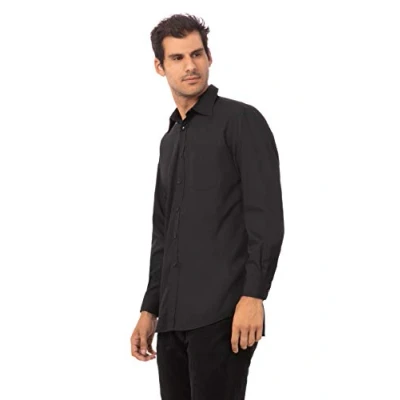 Image of Uniform Works A798 L Unisex Long Sleeve Shirt, Black