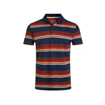 Image of Weird Fish Sunbury Striped Polo shirt, Men&#039;s, Size: XXL, Dark blue