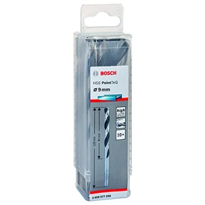 Image of Bosch Professional 10 Piece PointTeQ HSS Twist Drill Bit (for Metal, 9 x 81 125 mm, Driver Accessories)