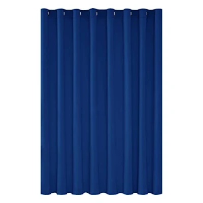 Image of Deconovo Eyelet Blackout Solid Energy Saving Window Treatment Thermal Insulated Wide Width Curtain for Door 100 x 95 Inch Royal Blue 1 Panel