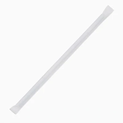 Image of Fiesta Compostable Wrapped Paper Straw Black 6mm (Box 250)
