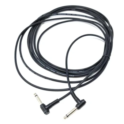 Image of 6m 6.35mm to Right Angle 90 Degree Jack Audio Mono Guitar Speaker Music Instrument Cable Lead 20ft