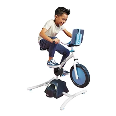 Image of little tikes 657917 Pelican Explore and Fit Cycle with Bluetooth, Free Videos, Ages 3 7, Multi Color