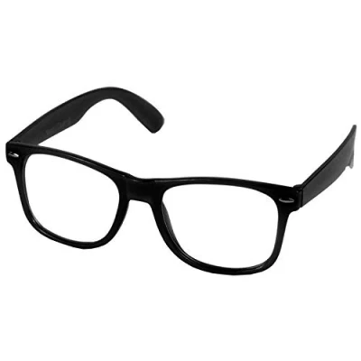 Image of Harrista Clear Retro Style Oversized Black Frame Nerd Geek Glasses