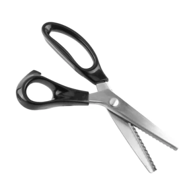 Image of Fabric Lace Triangle Scissors, Comfort Grips Professional Dressmaking Pinking Shears Crafts Zig Zag Cut Scissors Sewing Handheld Dressmaking(5mm)