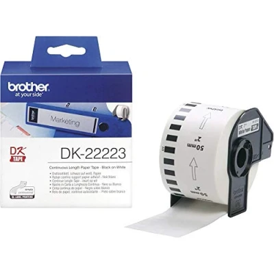 Image of Brother Continuous Paper Roll Black on White 50mm DK 22223