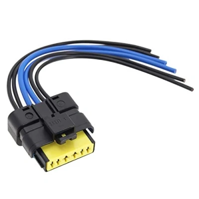Image of Be In Your Mind Rear Tail Light Wired Plug Connector Harness Cable 6 Pin Compatible with Clio Mk3 2005 2012 20cm Replacement Assemblies