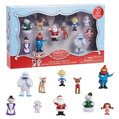 Image of Just Play Rudolph The Red Nosed Reindeer® Figure Set, 10 Piece Kids Toys for Ages 3 Up