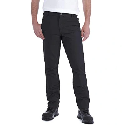 Image of Carhartt Men&#039;s Rugged Flex Straight Fit Duck Double Front Utility Work Pant, Black, 30W / 30L