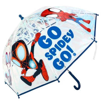 Image of Marvel Spidey and His Amazing Friends Dome Umbrella for Kids Childrens Boys Girls Brolly with Safety Opening