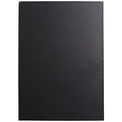 Image of Clairefontaine Ref 134241C Goldline Casebound Pad (64 Ivory Sheets) A3 (420 x 297mm) Size, 140gsm Paper, Portrait Layout Black Cover Suitable for Dry Techniques
